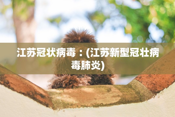 江苏冠状病毒︰(江苏新型冠壮病毒肺炎) 江苏冠状病毒︰(江苏新型冠壮病毒肺炎)