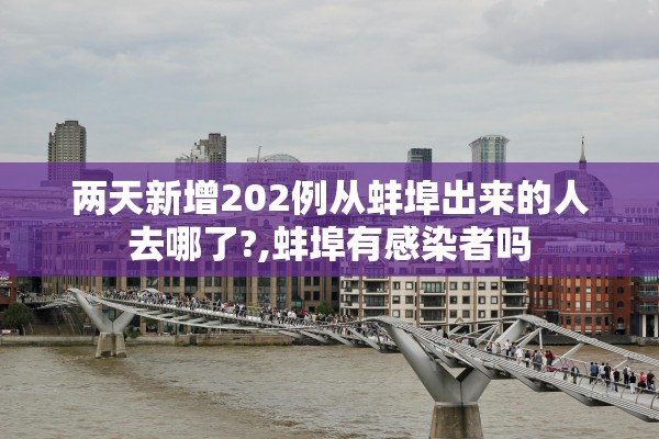 两天新增202例从蚌埠出来的人去哪了?,蚌埠有感染者吗