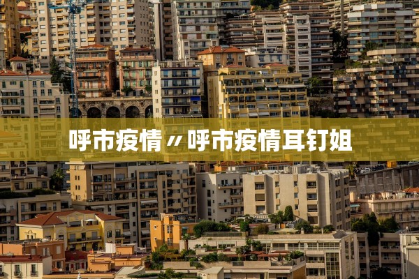 呼市疫情〃呼市疫情耳钉姐