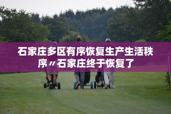 石家庄多区有序恢复生产生活秩序〃石家庄终于恢复了 石家庄多区有序恢复生产生活秩序〃石家庄终于恢复了