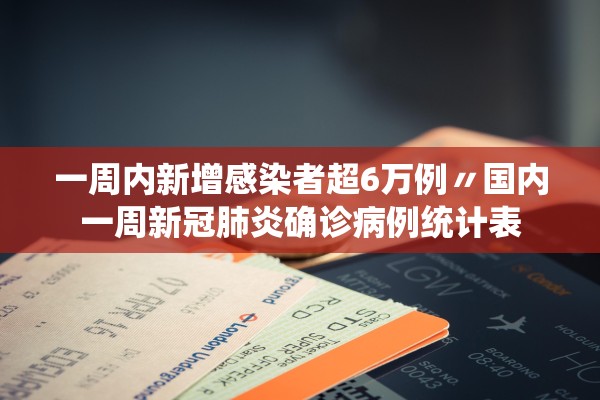 一周内新增感染者超6万例〃国内一周新冠肺炎确诊病例统计表