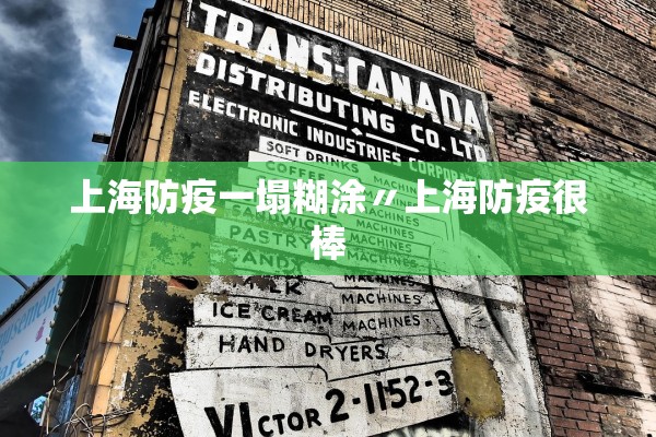 上海防疫一塌糊涂〃上海防疫很棒