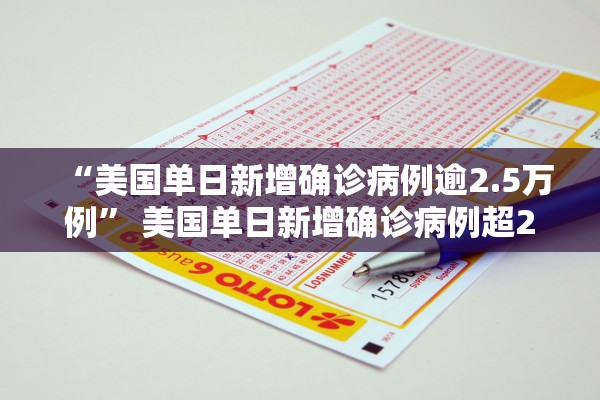 “美国单日新增确诊病例逾2.5万例	” 美国单日新增确诊病例超24万例？